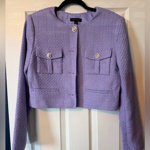 Ann Taylor Tweed Purple Jacket - Size 8 NWT